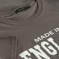 Made In England Charcoal T-shirt with White Dragon woven patch